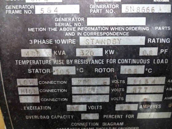 CATERPILLAR DIESEL GENERATOR SET
