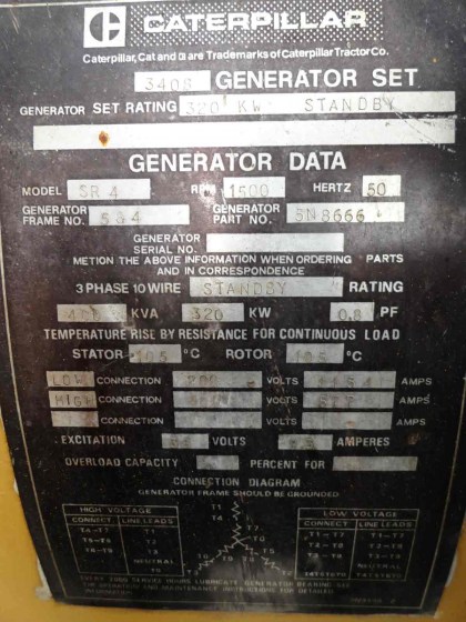CATERPILLAR DIESEL GENERATOR SET