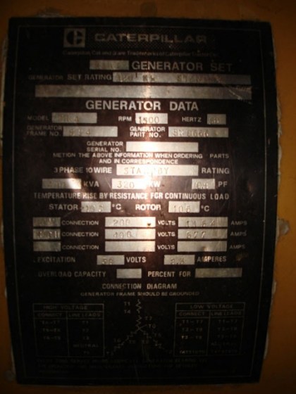 CATERPILLAR DIESEL GENERATOR SET