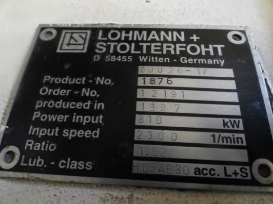 Gearbox Lohmann Stolterfoht GUU 26 1F